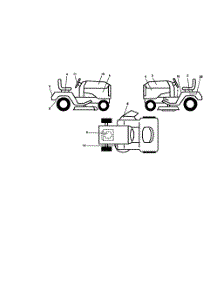 Decals parts for Poulan Riding Mower Tractor PR20H42STB from AppliancePartsPros.com