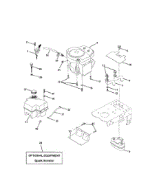 Engine parts for Poulan Riding Mower Tractor PR20H42STC from AppliancePartsPros.com