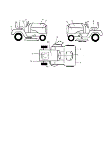 Decals parts for Poulan Riding Mower Tractor PR22H48STA from AppliancePartsPros.com