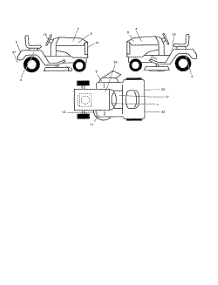 Decals parts for Poulan Riding Mower Tractor PRGT20H50A from AppliancePartsPros.com