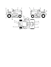 Decals parts for Poulan Riding Mower Tractor PRGT22H48A from AppliancePartsPros.com