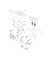 Seat Assembly parts for Poulan Riding Mower Tractor PRGT22H50B from AppliancePartsPros.com