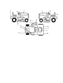 Decals parts for Poulan Riding Mower Tractor PRGT22H50B from AppliancePartsPros.com