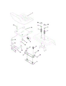 Seat Assembly parts for Poulan Riding Mower Tractor PRGT22H50C from AppliancePartsPros.com