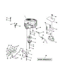 Engine parts for Poulan Riding Mower Tractor PRGT22H50D from AppliancePartsPros.com