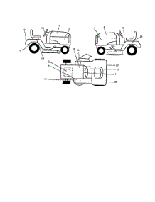 Decals parts for Poulan Riding Mower Tractor PRGT22H50D from AppliancePartsPros.com