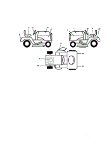 Decals parts for Poulan Riding Mower Tractor PRK17G42STA from AppliancePartsPros.com