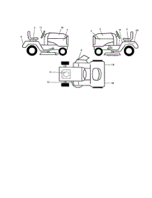 Decals parts for Poulan Riding Mower Tractor PRK17G42STB from AppliancePartsPros.com