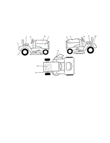Decals parts for Poulan Riding Mower Tractor PRK17H42STA from AppliancePartsPros.com