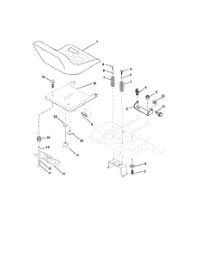 Seat Assembly parts for Poulan Riding Mower Tractor PRK17H42STB from AppliancePartsPros.com