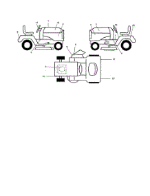 Decals parts for Poulan Riding Mower Tractor XT185H42LT from AppliancePartsPros.com