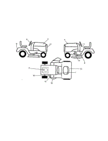 Decals parts for Weedeater Riding Mower Tractor 259722 from AppliancePartsPros.com