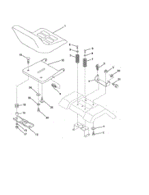 Seat parts for Weedeater Riding Mower Tractor 96016000100 from AppliancePartsPros.com