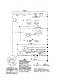 Schematic Diagram parts for Weedeater Riding Mower Tractor 96016000100 from AppliancePartsPros.com