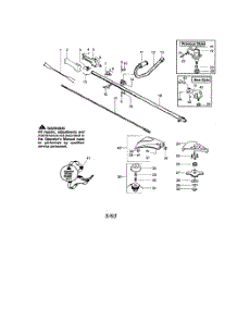 Driveshaft  /  Shield  /  Handle parts for Weedeater Grass Line Trimmer BC2400-TYPE 3 from AppliancePartsPros.com