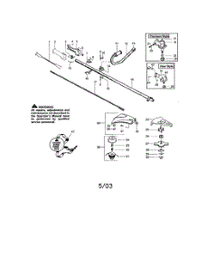 Driveshaft  /  Shield  /  Handle parts for Weedeater Grass Line Trimmer BC2400-TYPE 4 from AppliancePartsPros.com