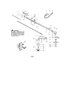 Driveshaft  /  Shield  /  Handle parts for Weedeater Grass Line Trimmer BC2500LE TYPE 3 from AppliancePartsPros.com