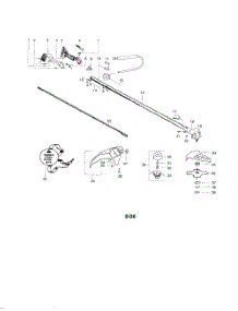Driveshaft  /  Shield  /  Handlebar parts for Weedeater Grass Line Trimmer BC3150 from AppliancePartsPros.com