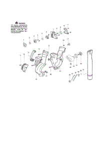 Housing  /  Tube  /  Handle  /  Fuel Tank parts for Weedeater Leaf Blower BV1850 TYPE 3 from AppliancePartsPros.com