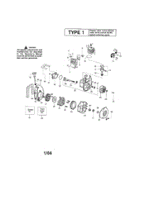 Crankcase  /  Crankshaft  /  Cylinder parts for Weedeater Leaf Blower BV200 TYPE 1 from AppliancePartsPros.com
