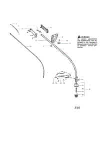 Driveshaft  /  Shield  /  Handle parts for Weedeater Grass Line Trimmer FEATHERLITE LE-TYPE 2 from AppliancePartsPros.com