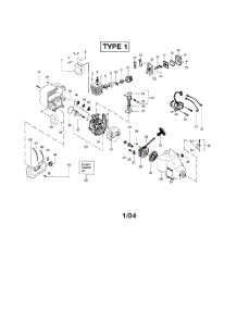 Crankcase  /  Crankshaft  /  Fan Housing parts for Weedeater Grass Line Trimmer FEATHERLITE PLUS LE TYPE 1 from AppliancePartsPros.com
