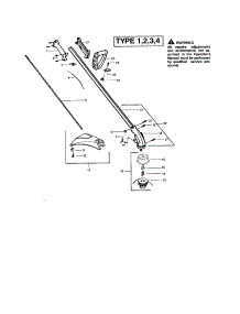 Driveshaft  /  Handle  /  Shield parts for Weedeater Grass Line Trimmer FEATHERLITE SST 25HO-TYPE 3 from AppliancePartsPros.com
