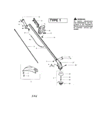 Driveshaft  /  Shield  /  Gear Box parts for Weedeater Grass Line Trimmer FEATHERLITE SST LE TYPE 1 from AppliancePartsPros.com