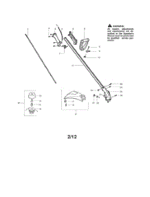 Driveshaft  /  Handle  /  Shield parts for Weedeater Grass Line Trimmer FEATHERLITE SST PLUS TYPE 1 from AppliancePartsPros.com