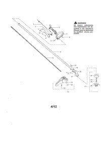 Drive Shaft  /  Handle  /  Shield parts for Weedeater Grass Line Trimmer FEATHERLITE SST25 TYPE 1 from AppliancePartsPros.com