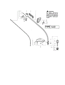 Driveshaft  /  Handle  /  Shield parts for Weedeater Grass Line Trimmer FEATHERLITE TYPE 1-3 from AppliancePartsPros.com