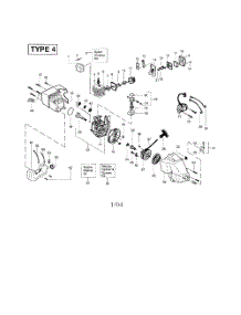 Cylinder  /  Crankcase  /  Crankshaft parts for Weedeater Grass Line Trimmer FEATHERLITE TYPE 4 from AppliancePartsPros.com