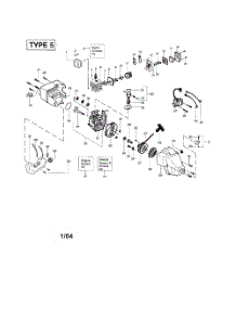 Cylinder  /  Crankshaft  /  Crankcase parts for Weedeater Grass Line Trimmer FEATHERLITE TYPE 5 from AppliancePartsPros.com