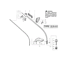 Driveshaft  /  Handle  /  Shield parts for Weedeater Grass Line Trimmer FEATHERLITE TYPE 5 from AppliancePartsPros.com