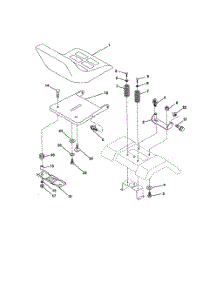Seat parts for Weedeater Riding Mower Tractor GE1138 (SN1138A) from AppliancePartsPros.com