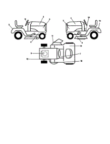 Decals parts for Weedeater Riding Mower Tractor GE1138 (SN1138A) from AppliancePartsPros.com