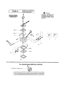 Carburetor parts for Weedeater Hedge Trimmer GHT180-TYPE 3 from AppliancePartsPros.com