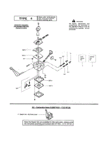 Carburetor parts for Weedeater Hedge Trimmer GHT220-TYPE 4 from AppliancePartsPros.com
