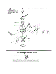 Carburetor parts for Weedeater Hedge Trimmer GHT220LE TYPE 3 from AppliancePartsPros.com