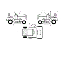Decals parts for Weedeater Riding Mower Tractor HD13538 from AppliancePartsPros.com