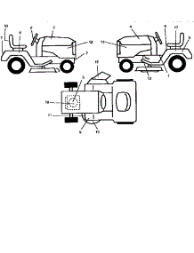 Decals parts for Weedeater Riding Mower Tractor HD3Q4E9A from AppliancePartsPros.com