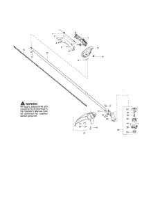 Driveshaft  /  Handle  /  Shield parts for Weedeater Grass Line Trimmer MX557 from AppliancePartsPros.com
