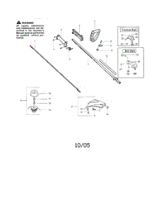 Driveshaft  /  Shield  /  Handle parts for Weedeater Grass Line Trimmer PL500 TYPE 3 from AppliancePartsPros.com