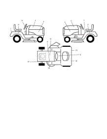 Decals parts for Weedeater Riding Mower Tractor SGT18H46C from AppliancePartsPros.com