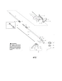 Drive Shaft  /  Handle  /  Shield parts for Weedeater Grass Line Trimmer SST25CE TYPE 2 from AppliancePartsPros.com