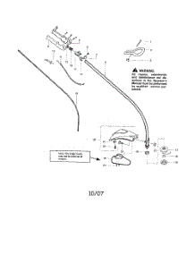 Driveshaft  /  Shield  /  Handle parts for Weedeater Grass Line Trimmer TE400CXL TYPE 1 from AppliancePartsPros.com