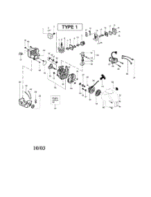 Crankshaft  /  Cylinder  /  Crankcase parts for Weedeater Grass Line Trimmer TE400CXL TYPE 1 (RECON) from AppliancePartsPros.com