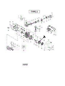 Cylinder  /  Crankcase  /  Crankshaft parts for Weedeater Grass Line Trimmer TE400CXL TYPE 2 (RECON) from AppliancePartsPros.com
