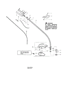 Driveshaft  /  Shield  /  Handle parts for Weedeater Grass Line Trimmer TE400CXL TYPE 3 from AppliancePartsPros.com