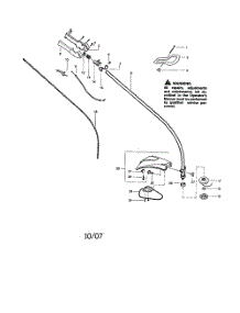 Driveshaft  /  Shield  /  Handle parts for Weedeater Grass Line Trimmer TE400CXL TYPE 5 from AppliancePartsPros.com